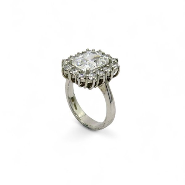 Anello donna contorno in argento 925 prodotto artigianale