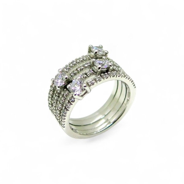Anello fascia in argento 925 made in italy