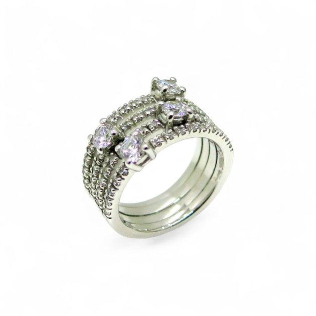 Anello fascia in argento 925 made in italy
