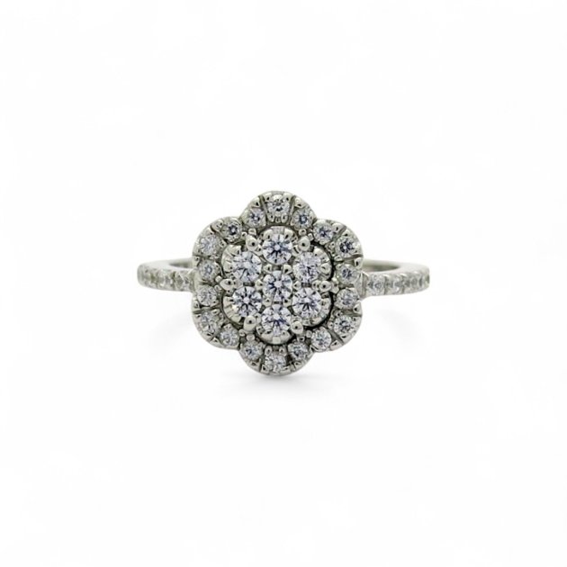 Anello fiore in argento 925