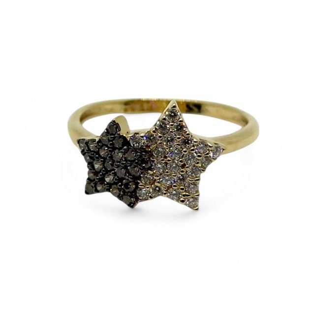 Anello stelle in oro rosè