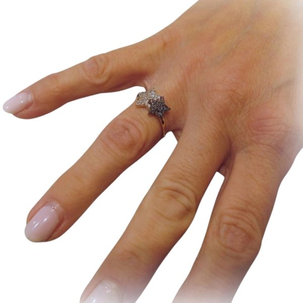 Anello stelle in oro rosè