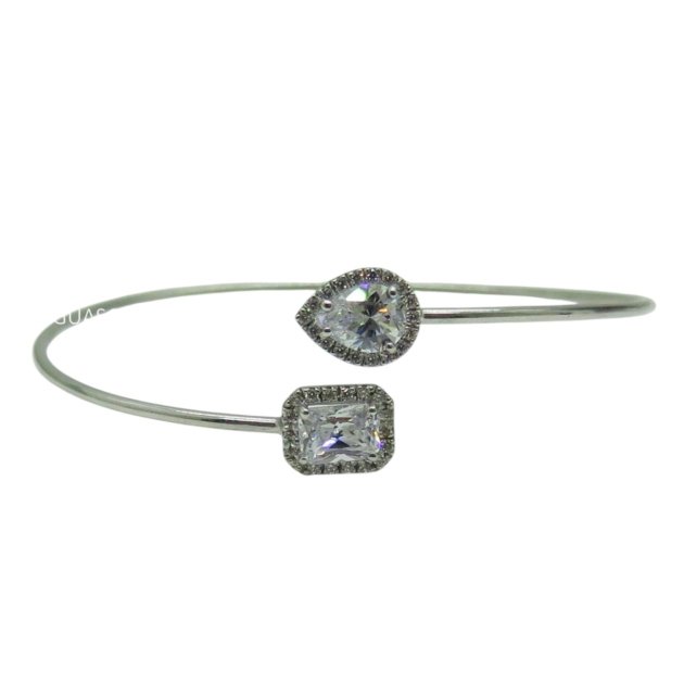 Bracciale contrarie rigido in argento 925