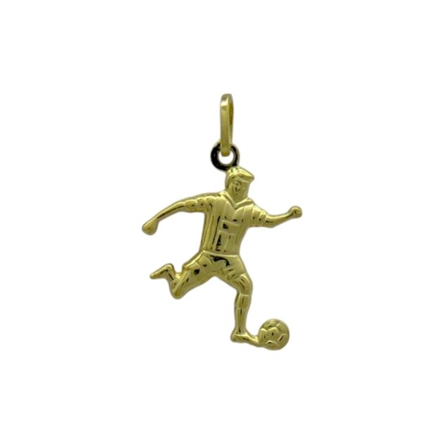 Ciondolo calciatore in oro giallo 18 ct