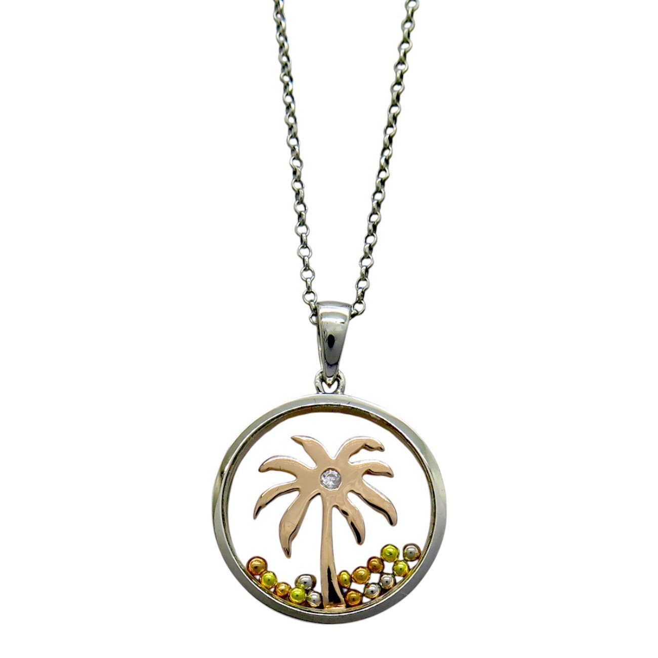 Ciondolo pianta palma in argento 925 Les Folies