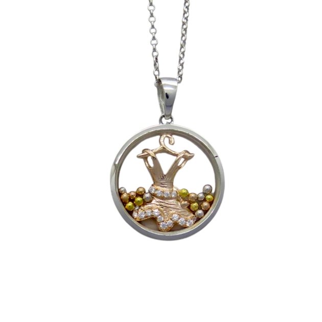 Collana ciondolo abito vestito argento 925