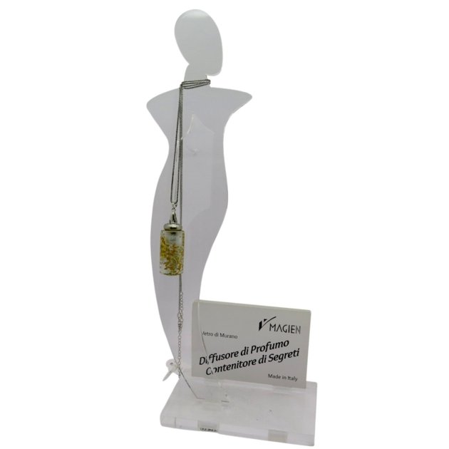 Collana ciondolo diffusore di profumo vetro di murano