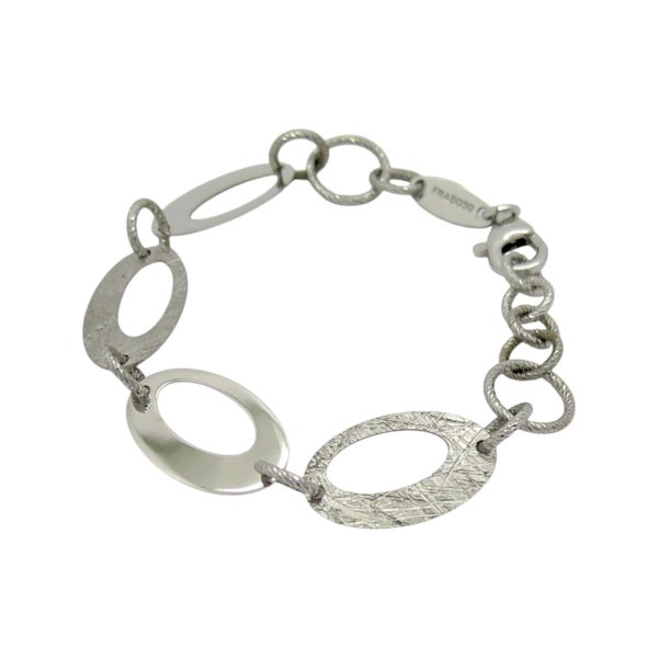 Bracciale Fraboso Argento 925 lucido diamantato e graffiato