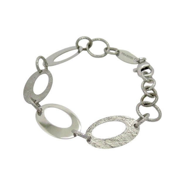 Bracciale Fraboso Argento 925 lucido diamantato e graffiato