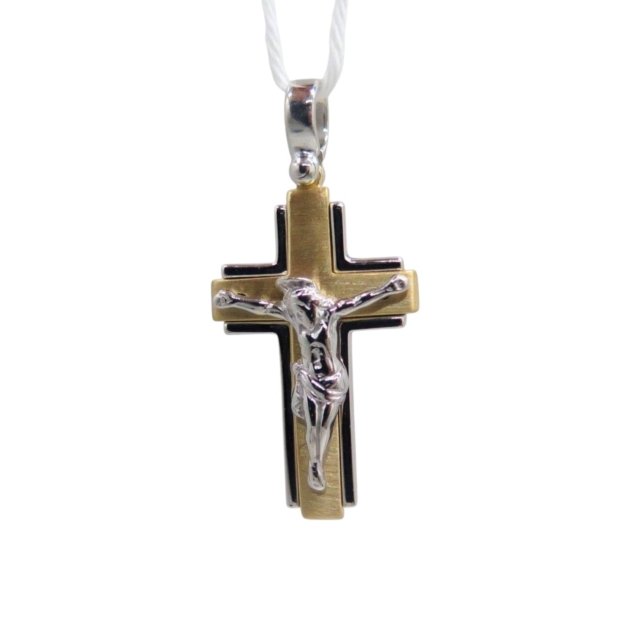 Ciondolo croce pendente argento