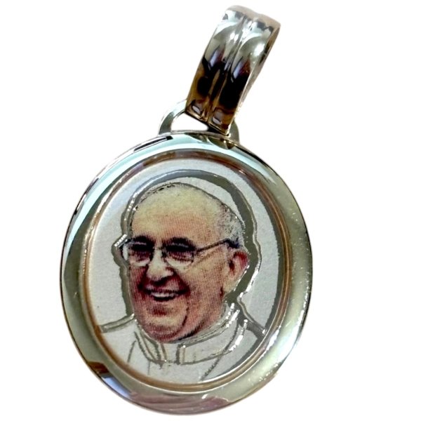 Ciondolo papa Francesco in oro giallo 18 ct