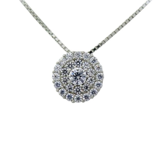 Ciondolo punto luce contorno in oro 18 ct