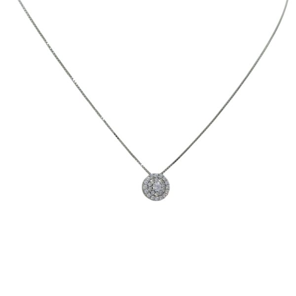 Ciondolo punto luce contorno in oro 18 ct