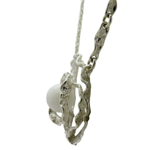 Collana Agata Bianca Athena in argento 925