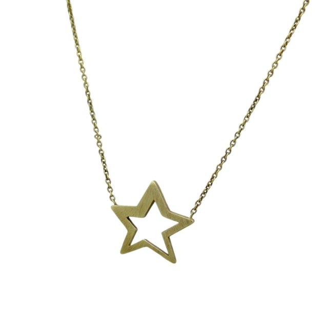 Collana Ciondolo stella in argento 925 placata oro giallo diva gioielli