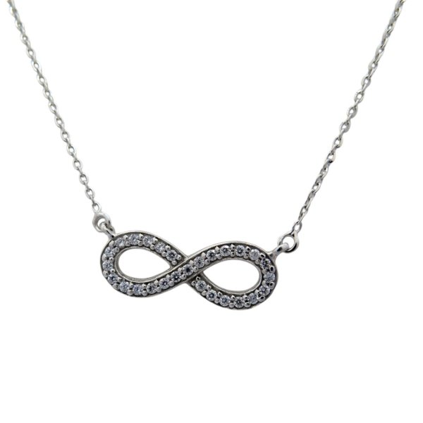 Collana infinito in oro e pietre