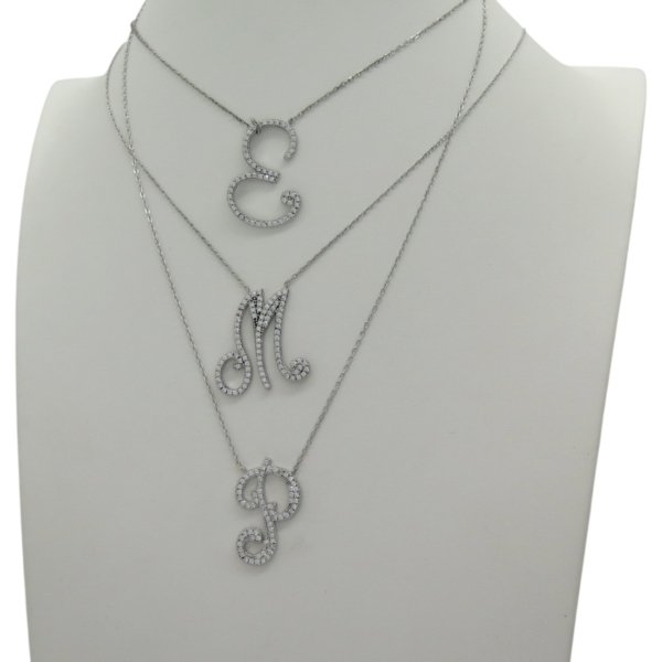 Collana lettera iniziale nome in argento 925