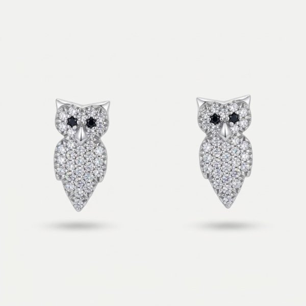 Orecchini Gufo in oro 18 ct