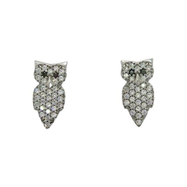 Orecchini Gufo in oro 18 ct
