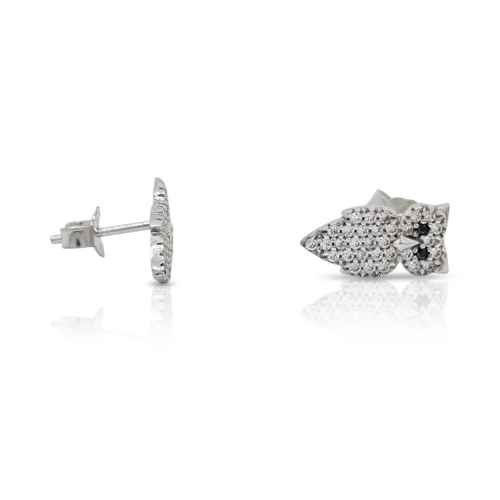 Orecchini Gufo in oro 18 ct