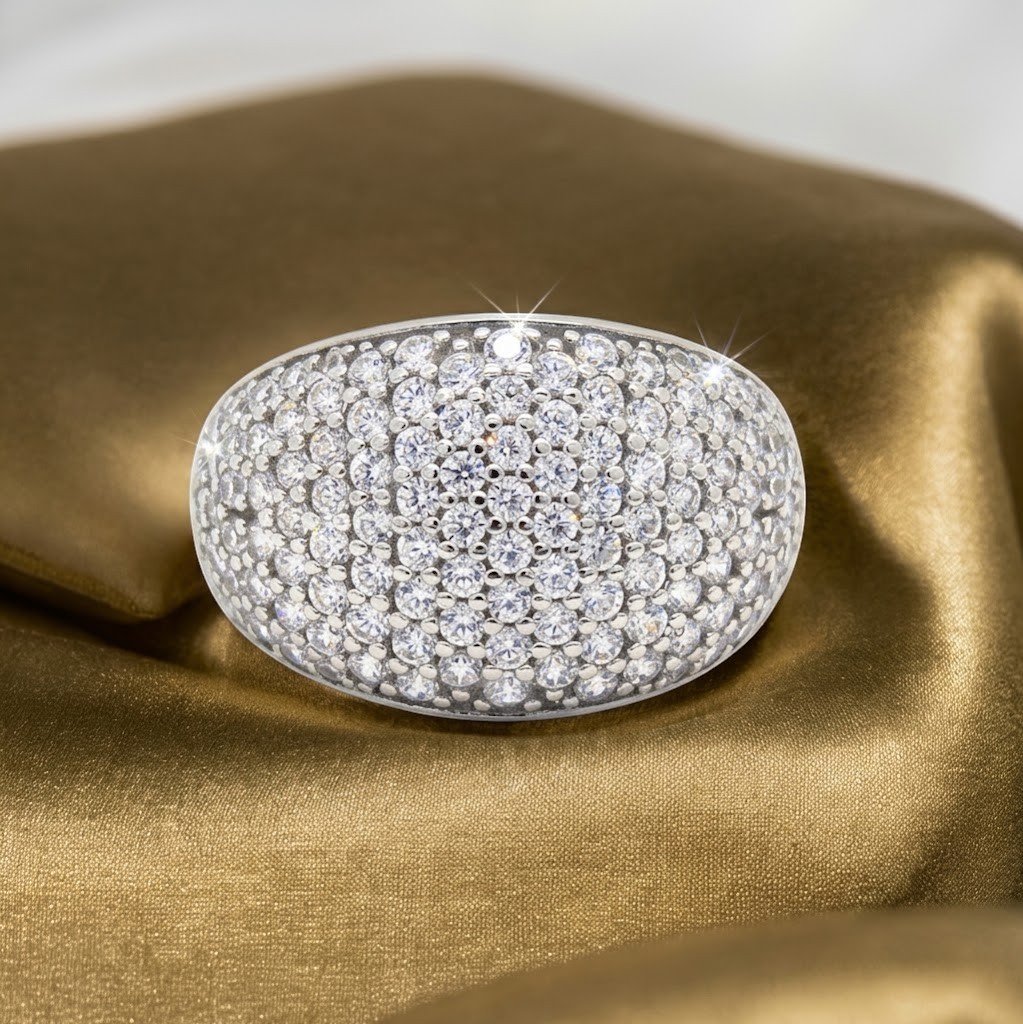 Anello donna pavè in oro 18 CT