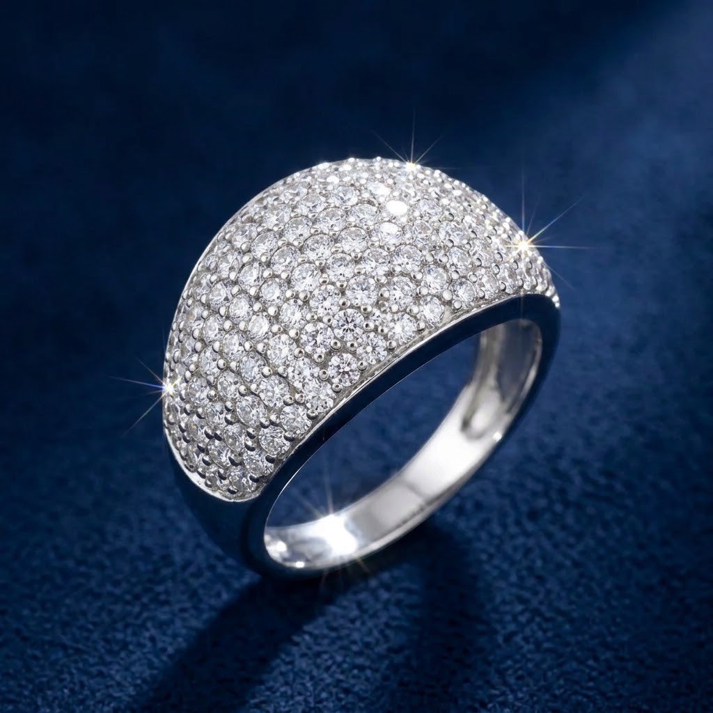Anello donna pavè in oro 18 CT