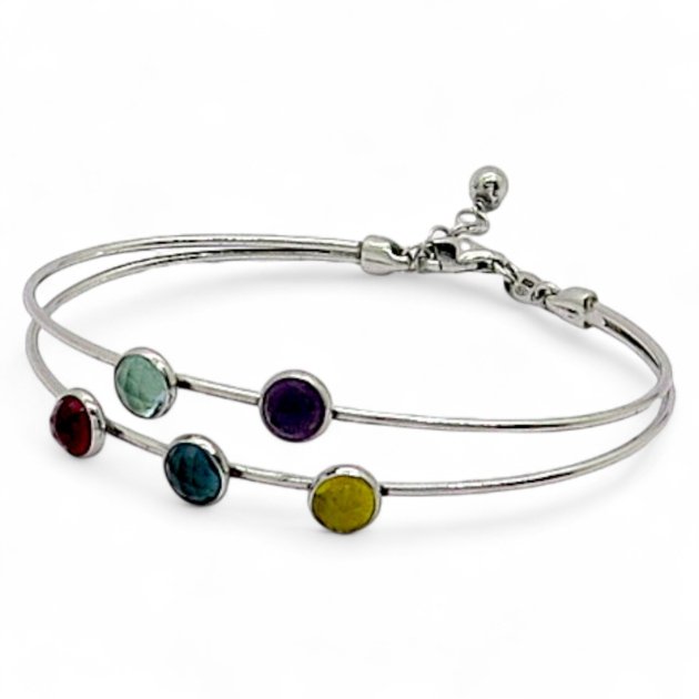 Bracciale rigido in argento 925 colore