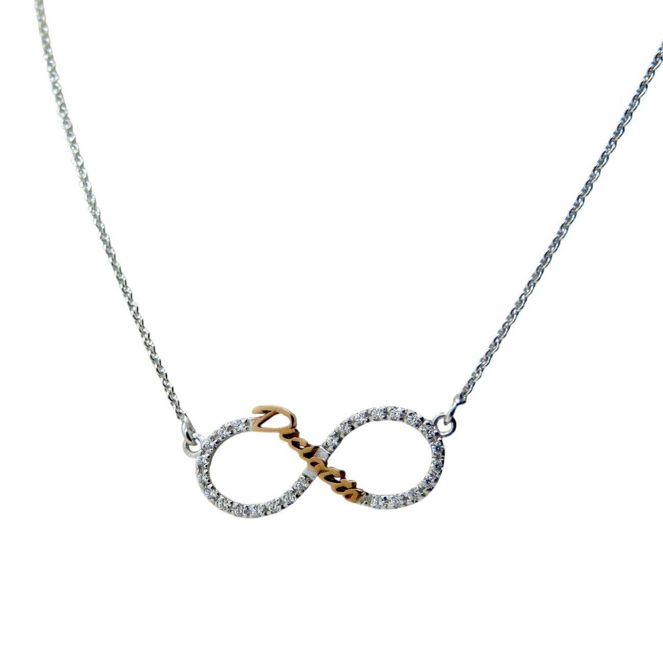 Collana 18 diciottesimo compleanno e infinito in argento 925