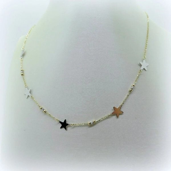 Collana stelle in oro 18 ct
