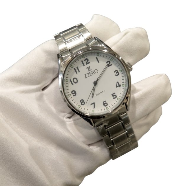 Orologio classico quadrante bianco uomo