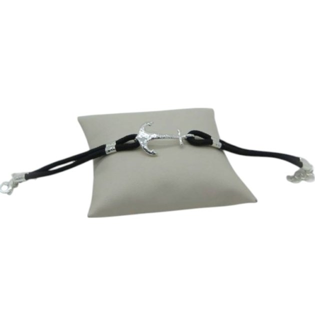Bracciale ancora argento e corda Athena Gioielli
