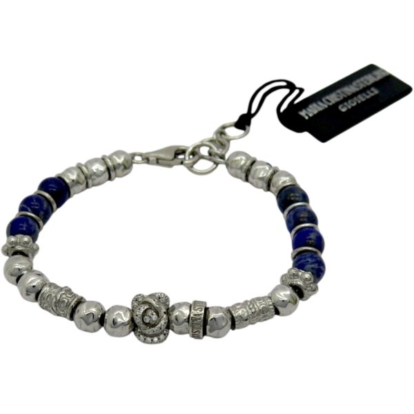 Bracciale rosa e lapislazzuli Maria Cristina Sterling