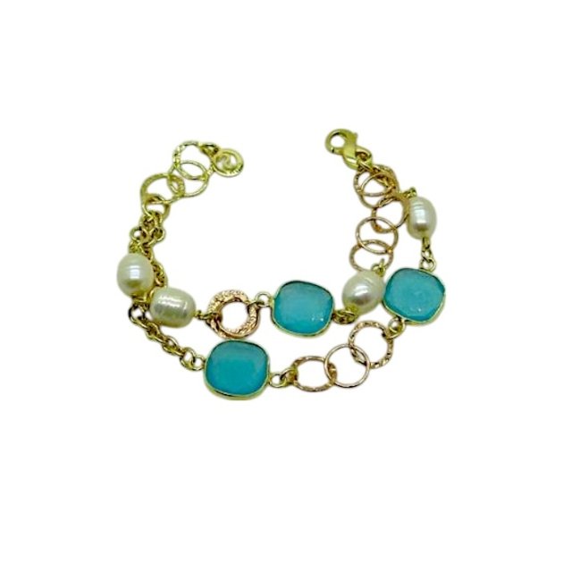 Bracciale Sovrani Bijoux con perle barocche e cristalli