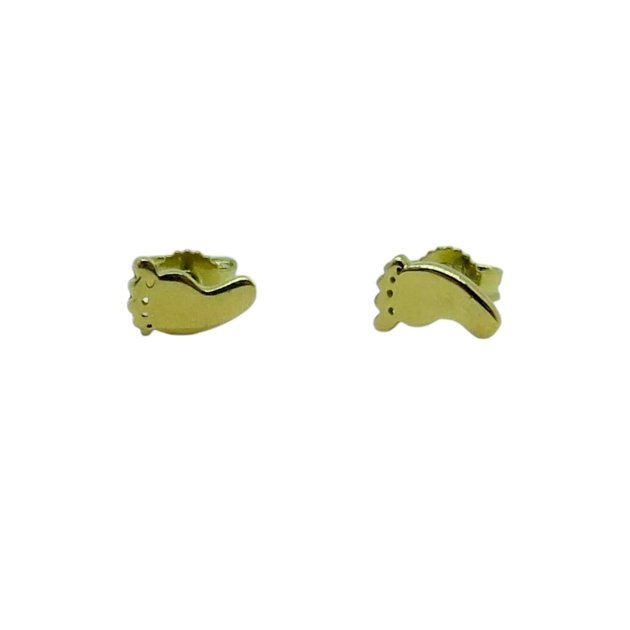 Orecchini piedini bimbo in oro giallo 18 ct