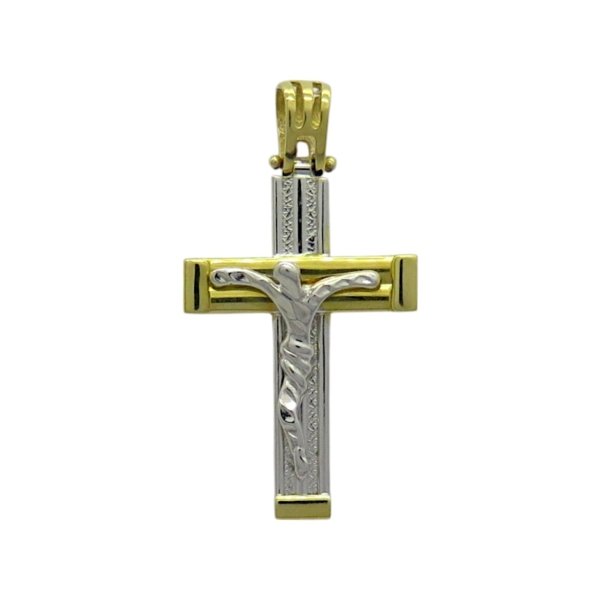 Ciondolo crocefisso uomo in oro 18 ct