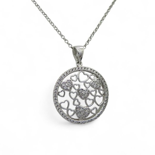 Collana cuori San Valentino in argento 925