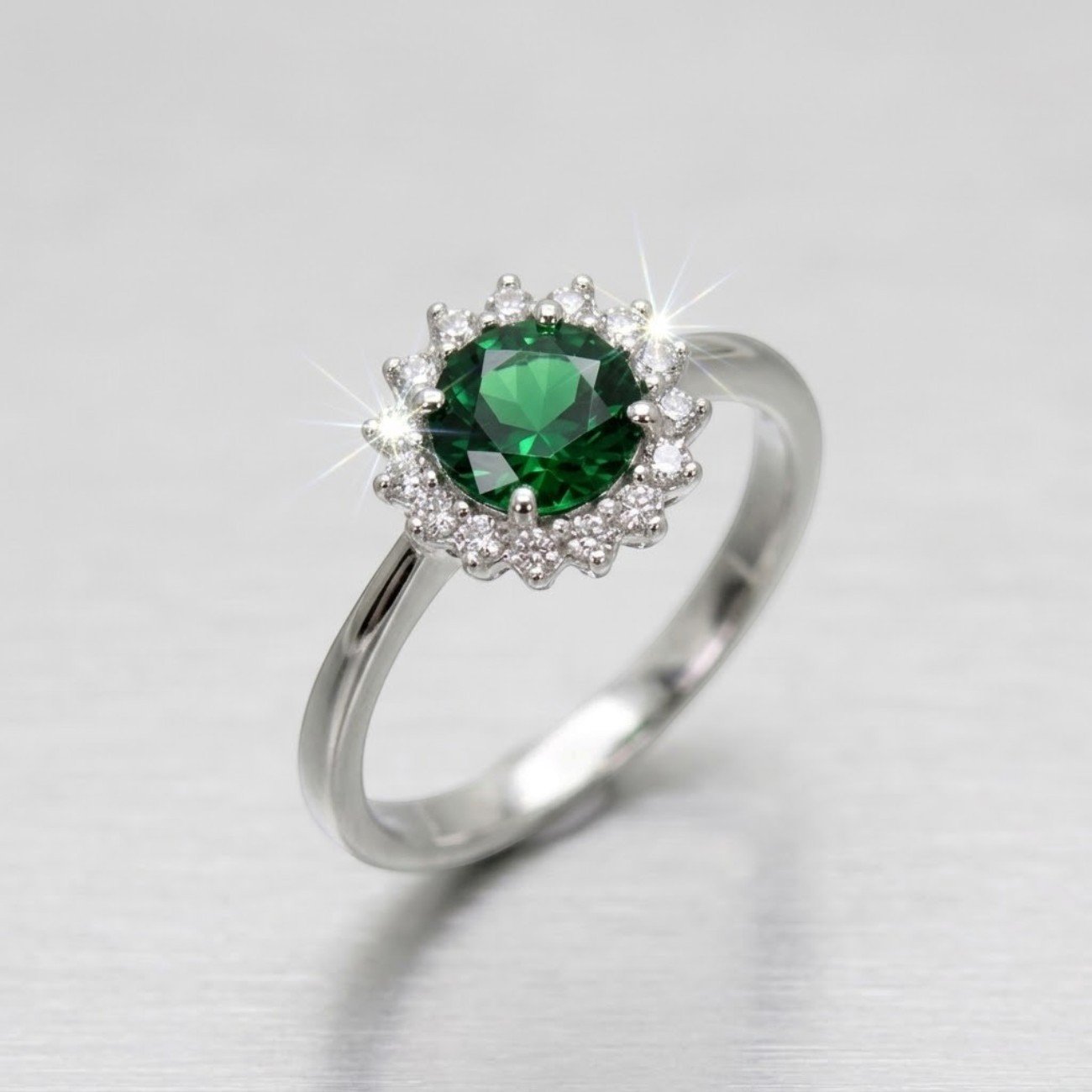 Anello contorno in oro e zirconi