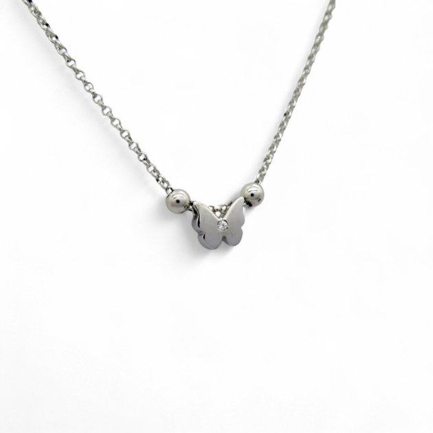 Collana ciondolo farfalla punto luce argento 925 jack e co
