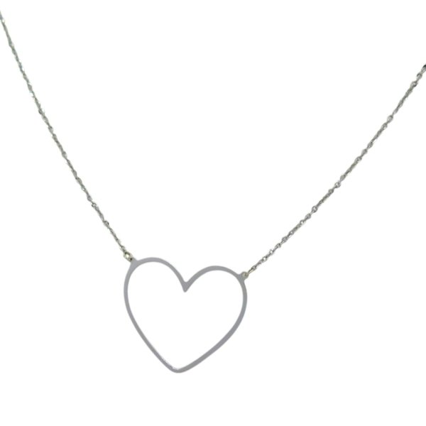 Collana cuore piatto in oro