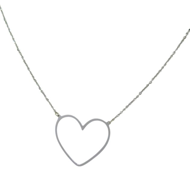 Collana cuore piatto in oro