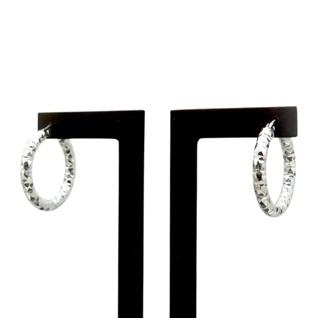 Orecchini Cerchi in oro 18 ct diamantati