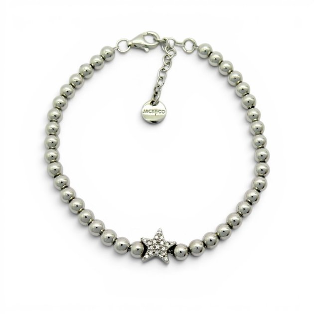 Bracciale stella luminosa sfere argento 925