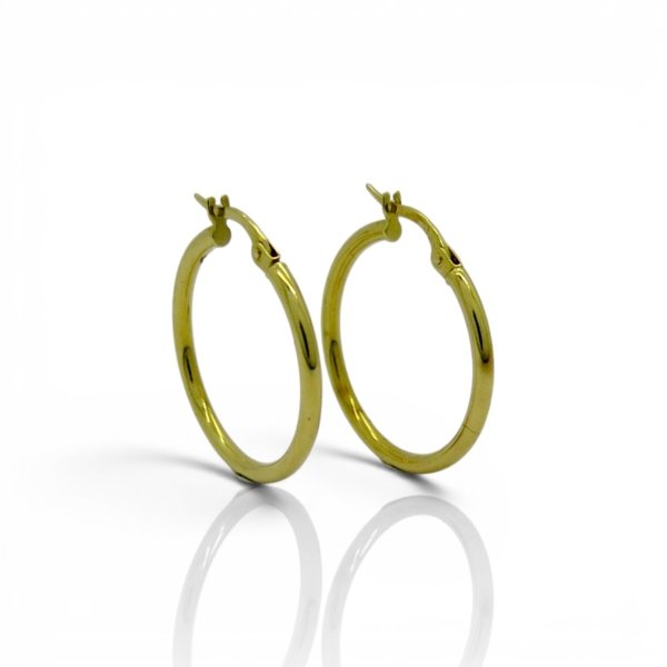 Orecchini cerchi in oro giallo 18 ct