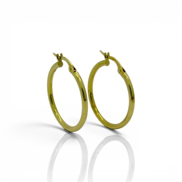 Orecchini cerchi in oro giallo 18 ct