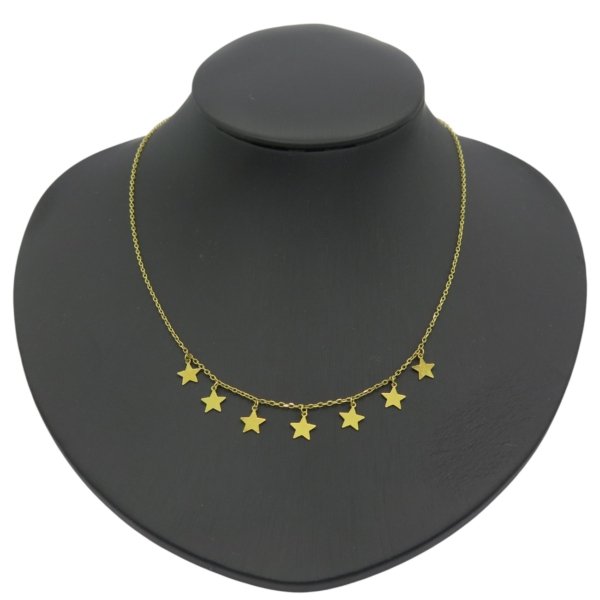 Collana stelle in oro giallo 18 ct