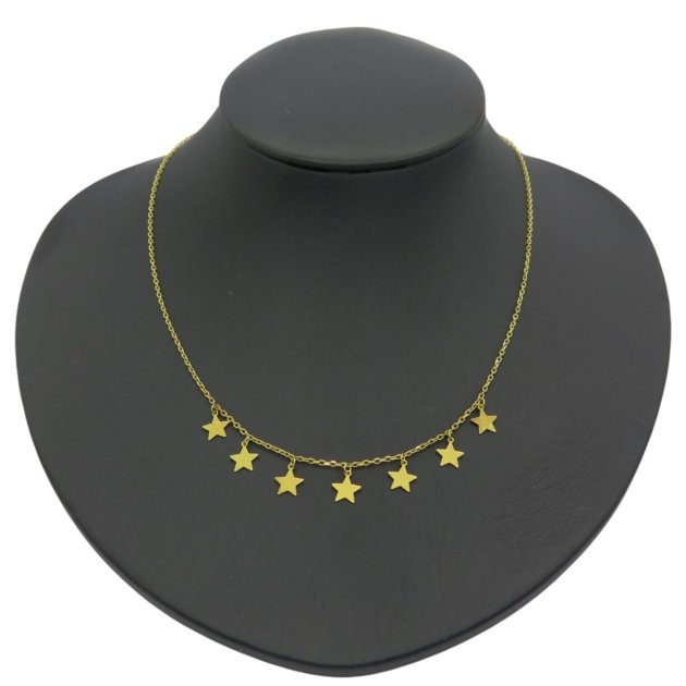 Collana stelle in oro giallo 18 ct