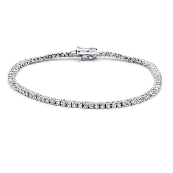 Bracciale tennis in oro 18 ct e diamanti