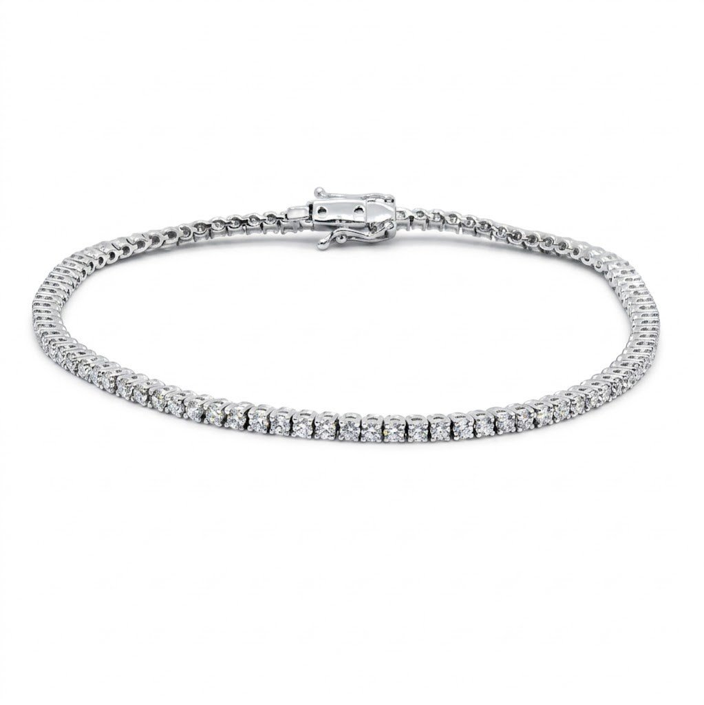 Bracciale tennis in oro 18 ct e diamanti