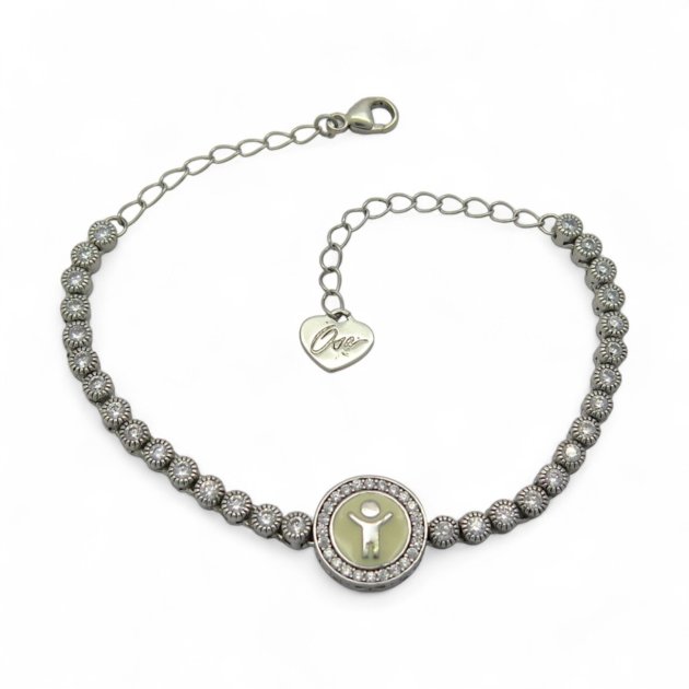 Bracciale tennis bimbo in argento 925