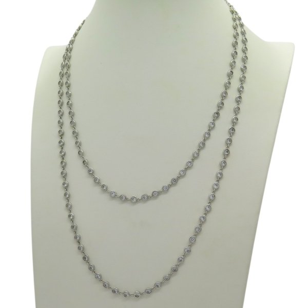 Collana lunga punti luce in argento 925